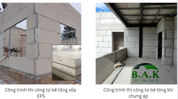 Những điểm giống và khác nhau giữa bê tông xốp EPS và bê tông khí chưng áp AAC