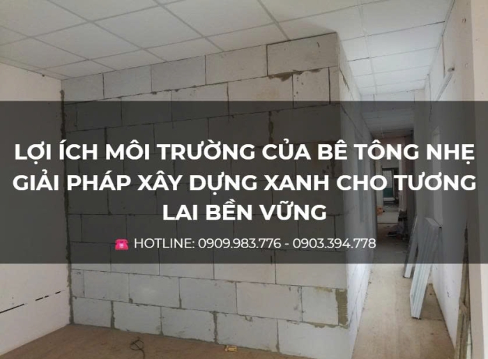 Lợi ích môi trường của bê tông nhẹ